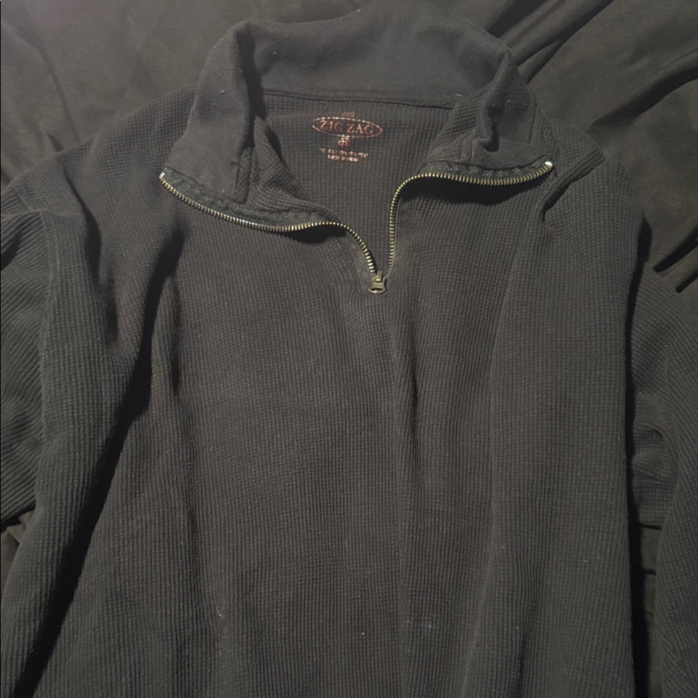 Yves Saint Laurent Men's Black Zip-Up Sweater